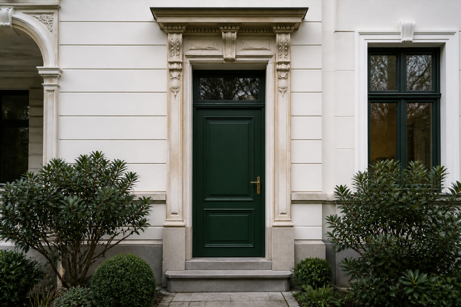 Illustrative Darstellung zum Ratgeberthema Haustür im Altbau: Proportionen und Anschlüsse erhalten