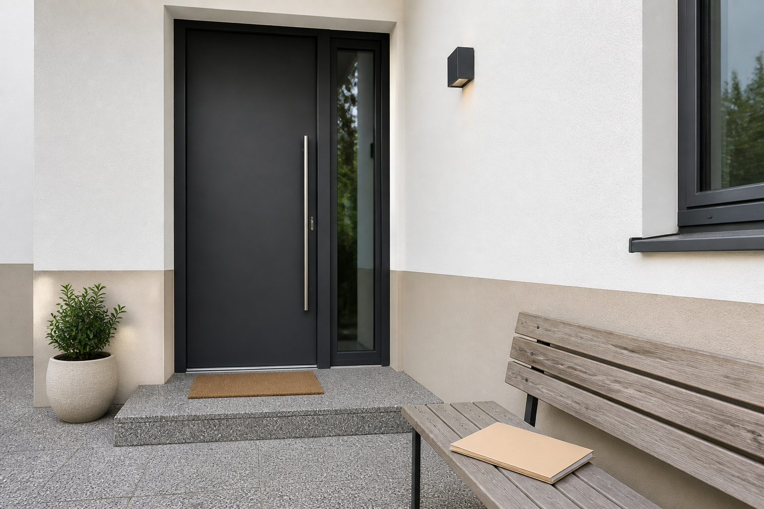 Illustrative Darstellung zum Ratgeberthema Haustür-Förderung: Programme und Reihenfolge aktuell prüfen
